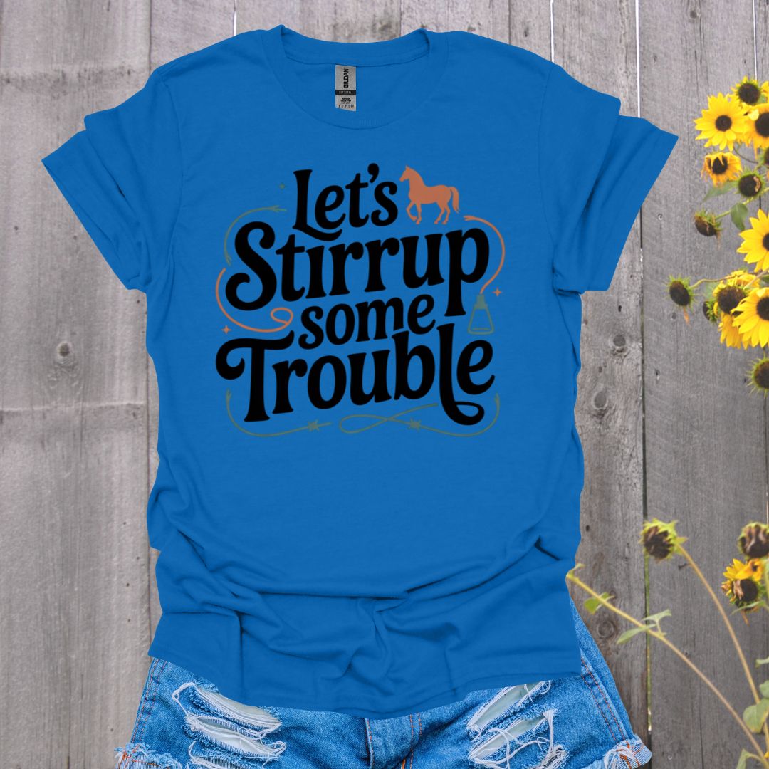 Stirrup Trouble Horse T-Shirt