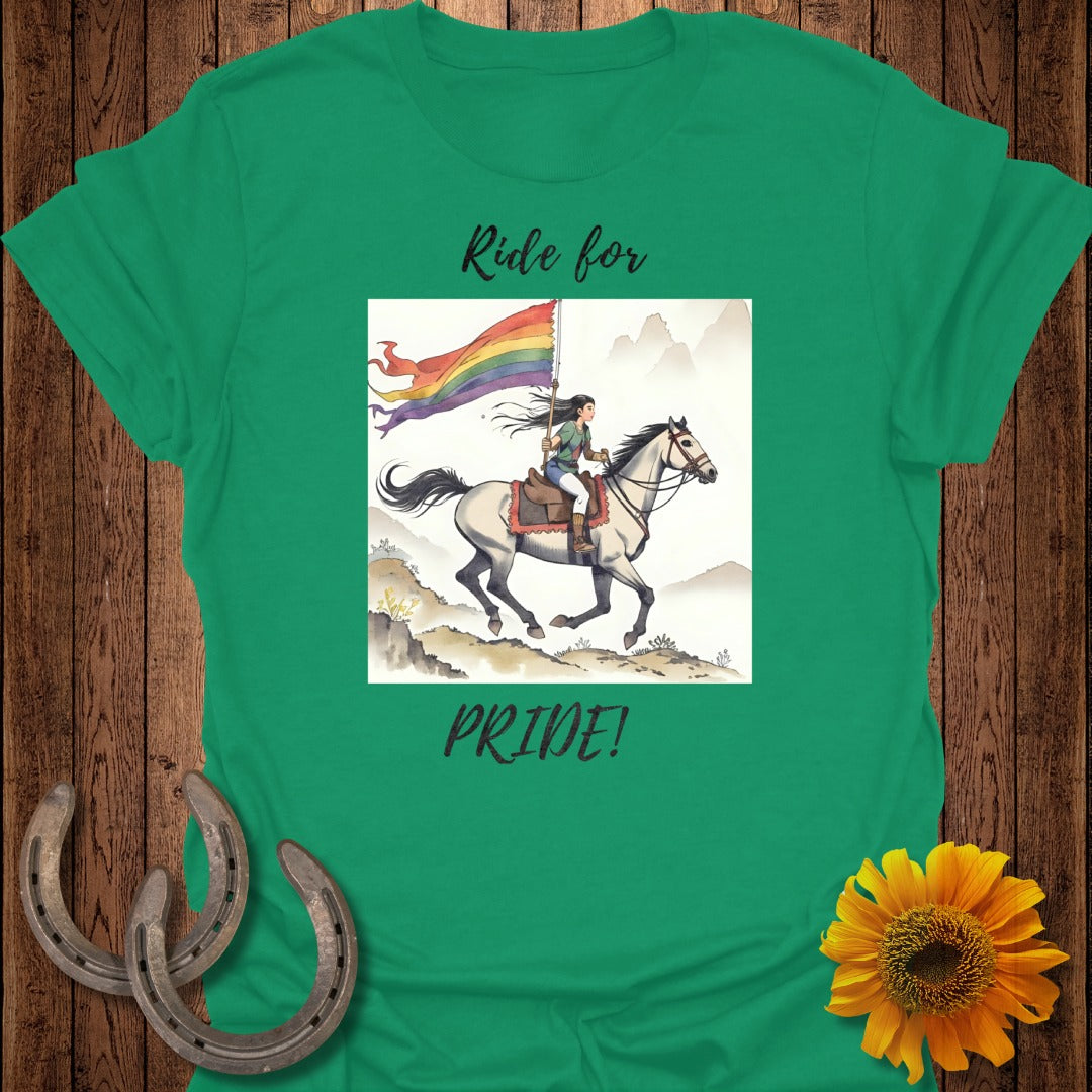Ride for Pride Horse T-Shirt - Unisex Softstyle