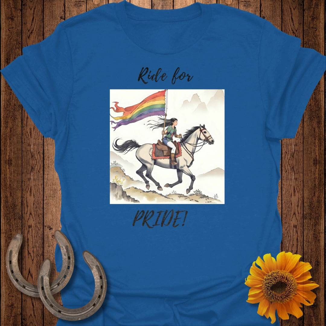 Ride for Pride Horse T-Shirt - Unisex Softstyle