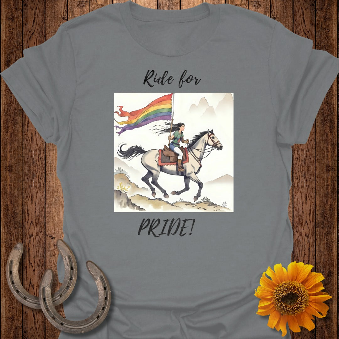 Ride for Pride Horse T-Shirt - Unisex Softstyle