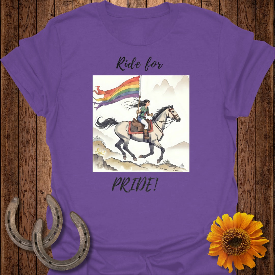 Ride for Pride Horse T-Shirt - Unisex Softstyle