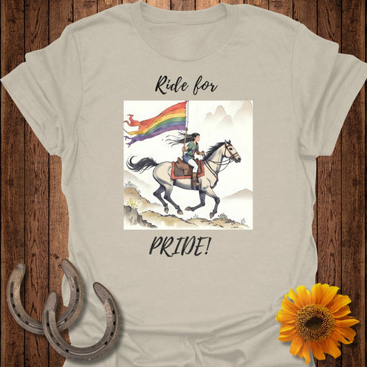 Ride for Pride Horse T-Shirt - Unisex Softstyle
