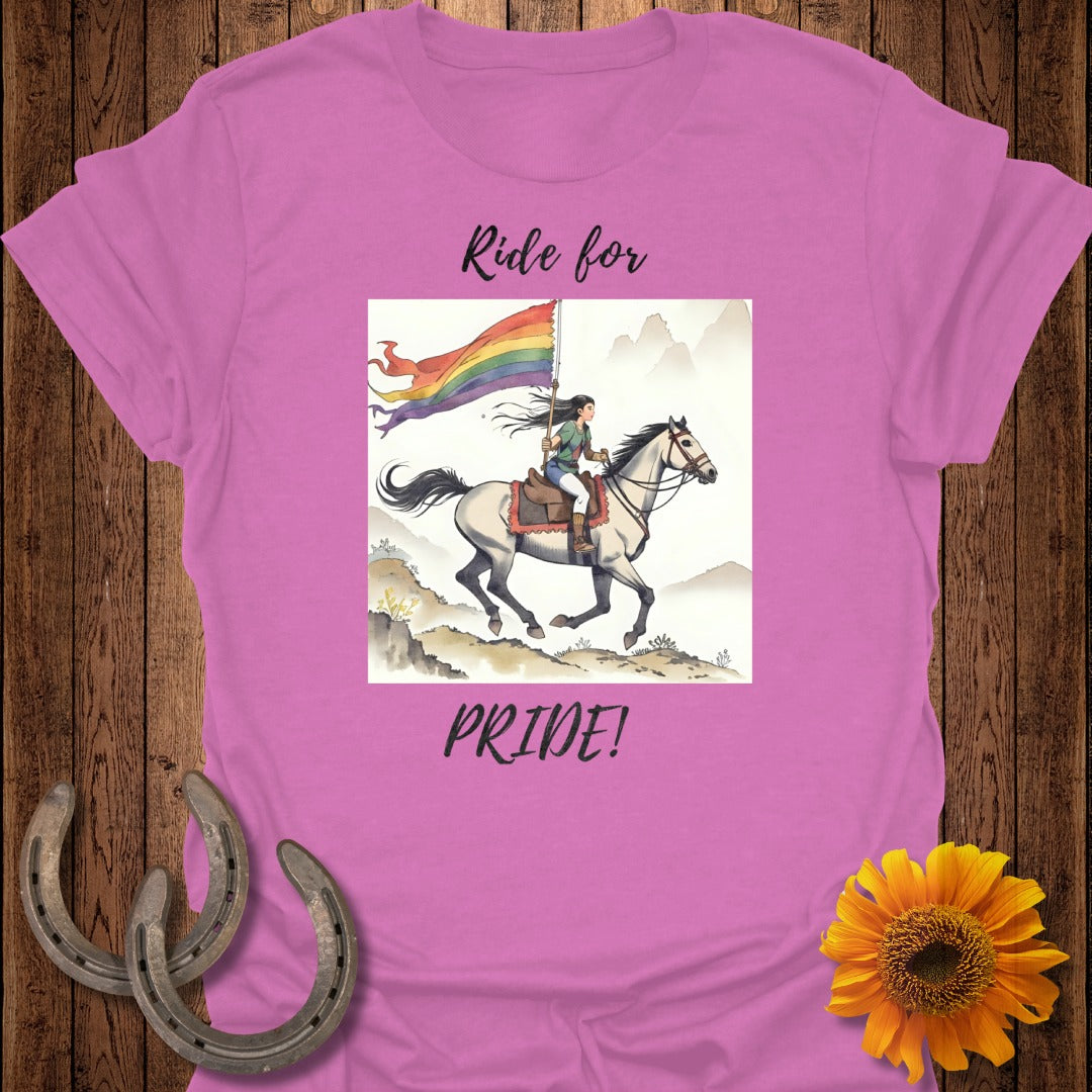 Ride for Pride Horse T-Shirt - Unisex Softstyle