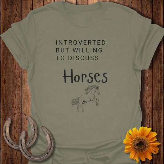 Introverted, but Willing to Discuss Horses Softstyle T-Shirt