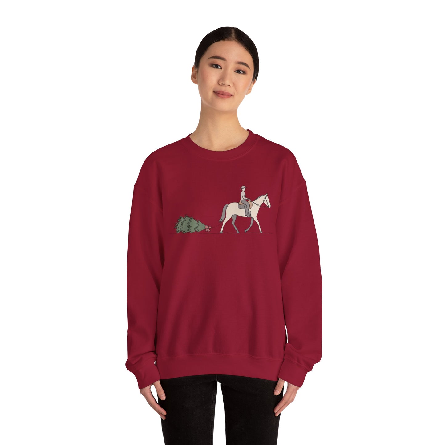 Horse and Tree Crewneck Sweatshirt