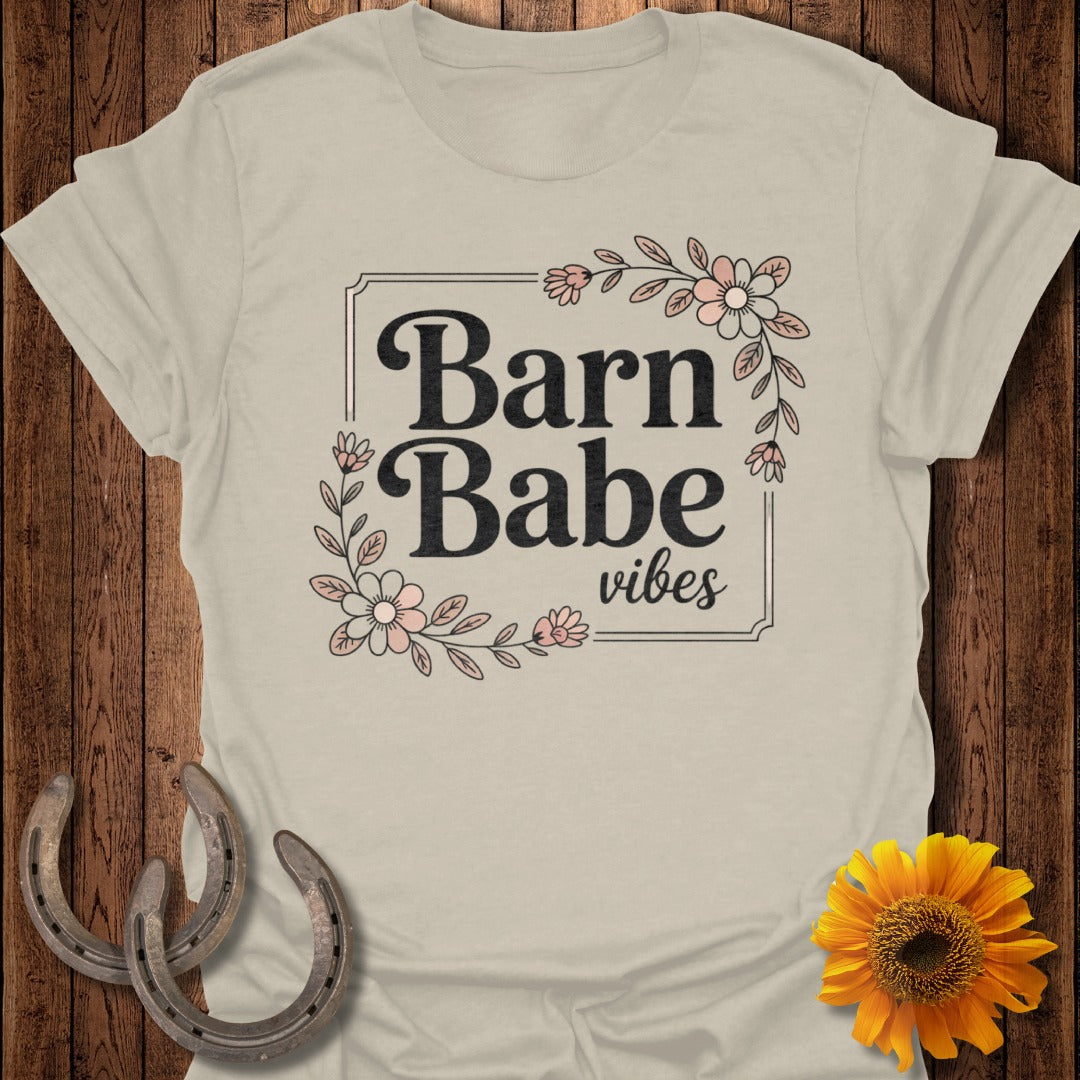 Barn Babe Vibes Floral Design Graphic Tee