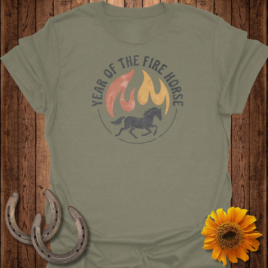 Year of the Fire Horse Graphic Tee Shirt