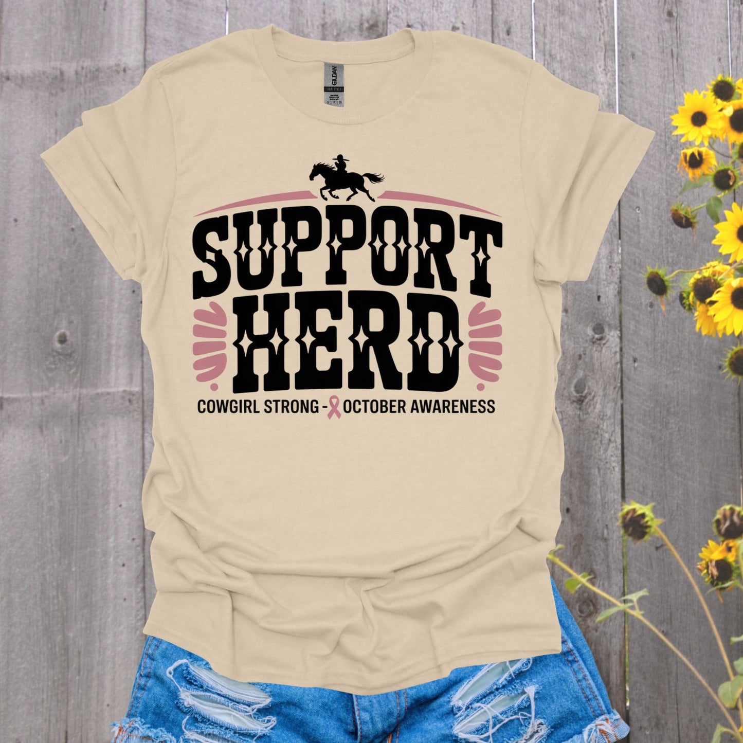 Cowgirl Support Herd Horse T-Shirt