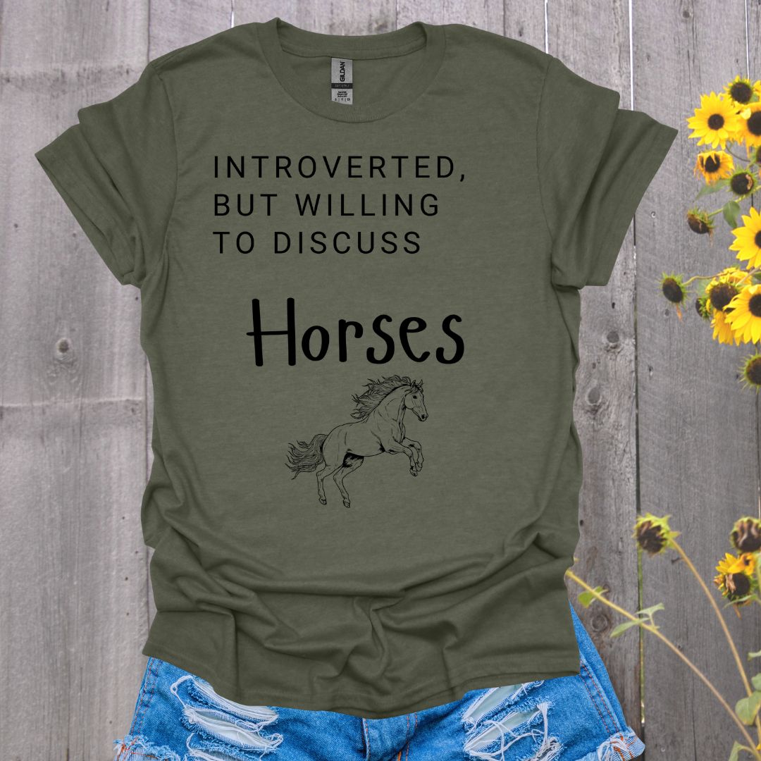 Introverted, but Willing to Discuss Horses Softstyle T-Shirt