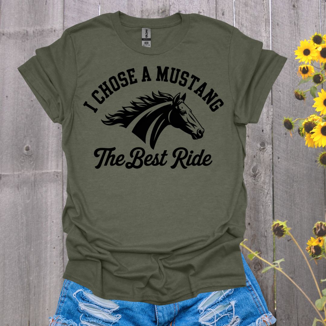 Best Ride Mustang Horse T-Shirt
