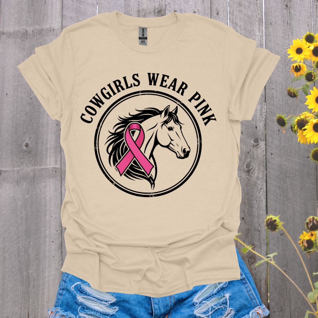 Cowgirls Wear Pink Horse T-Shirt