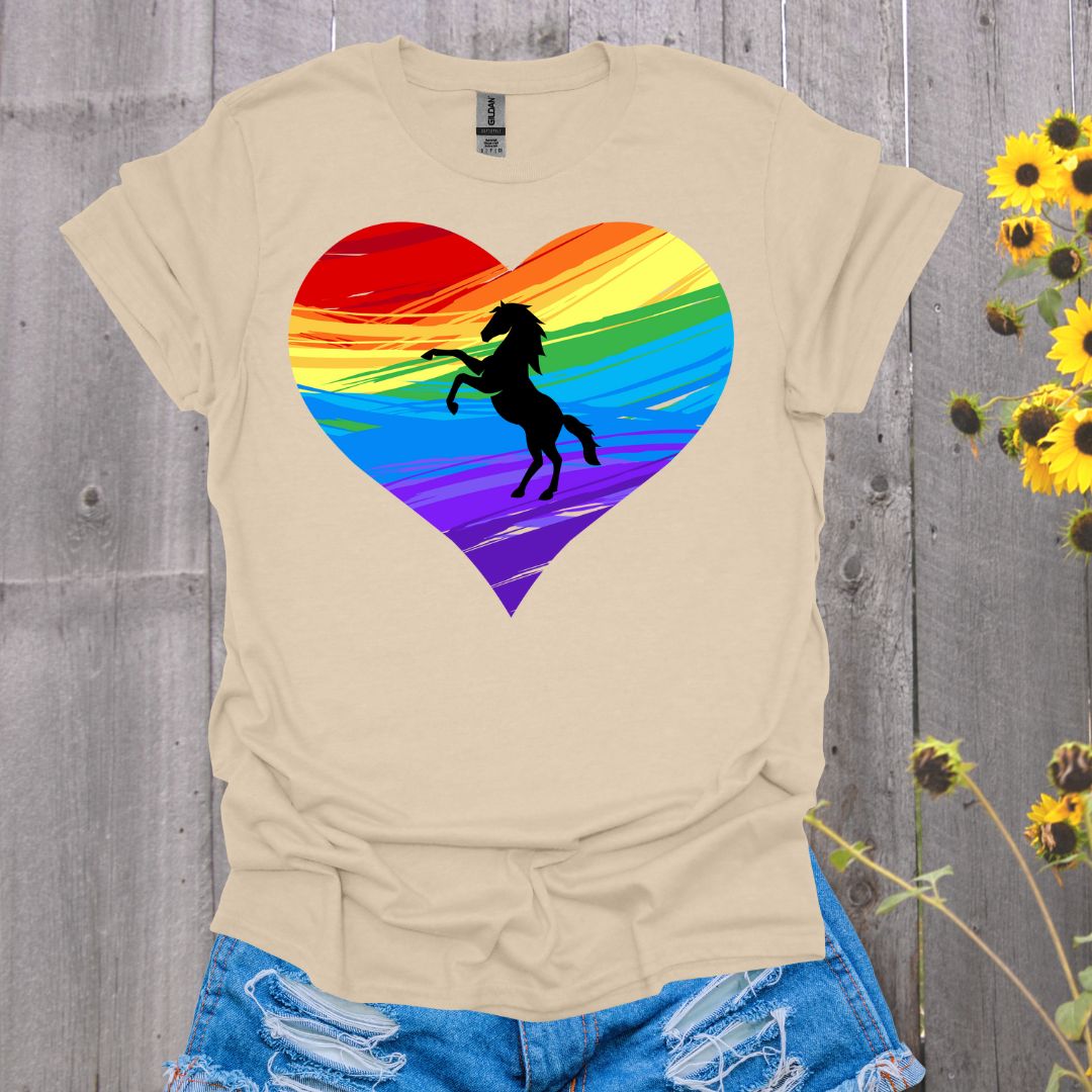 Rainbow Horse T-Shirt - Unisex Softstyle