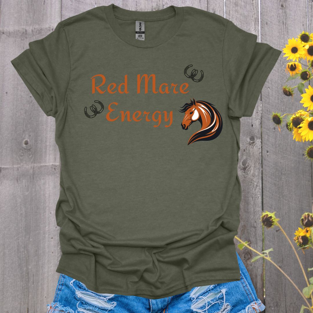 Red Mare Energy Horse T-Shirt