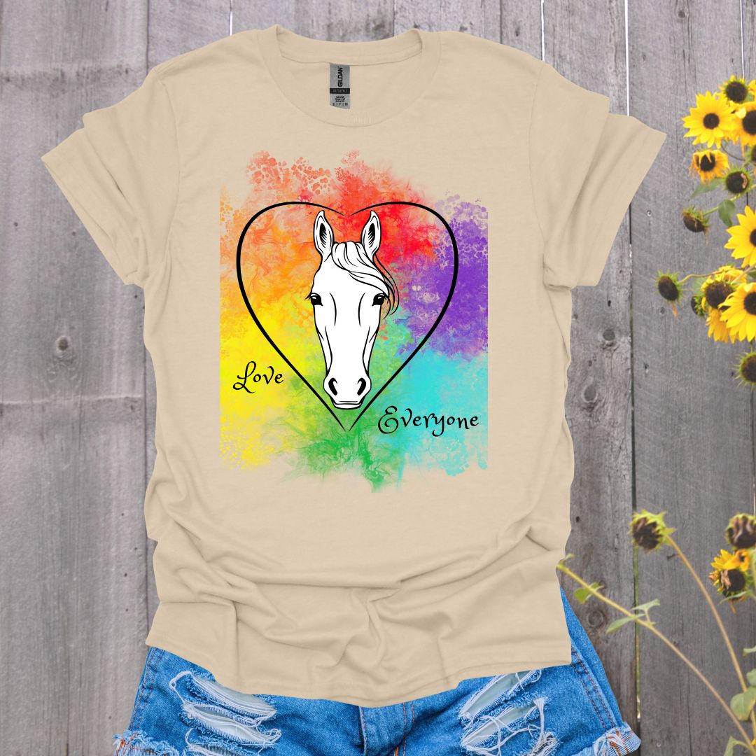 Love Everyone Horse Pride T-Shirt