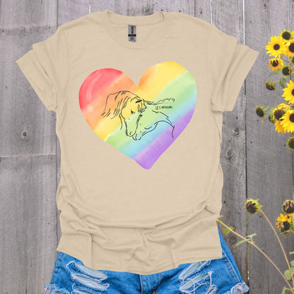 Mustangs Rainbow Heart T-Shirt