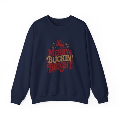 Merry Bucking Bright Crewneck Sweatshirt