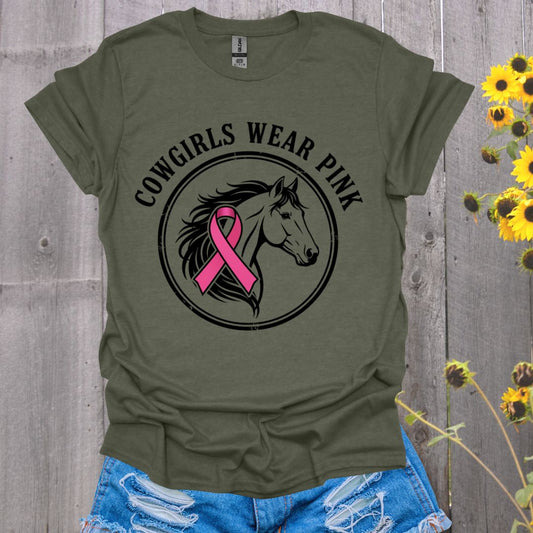 Cowgirls Wear Pink Horse T-Shirt