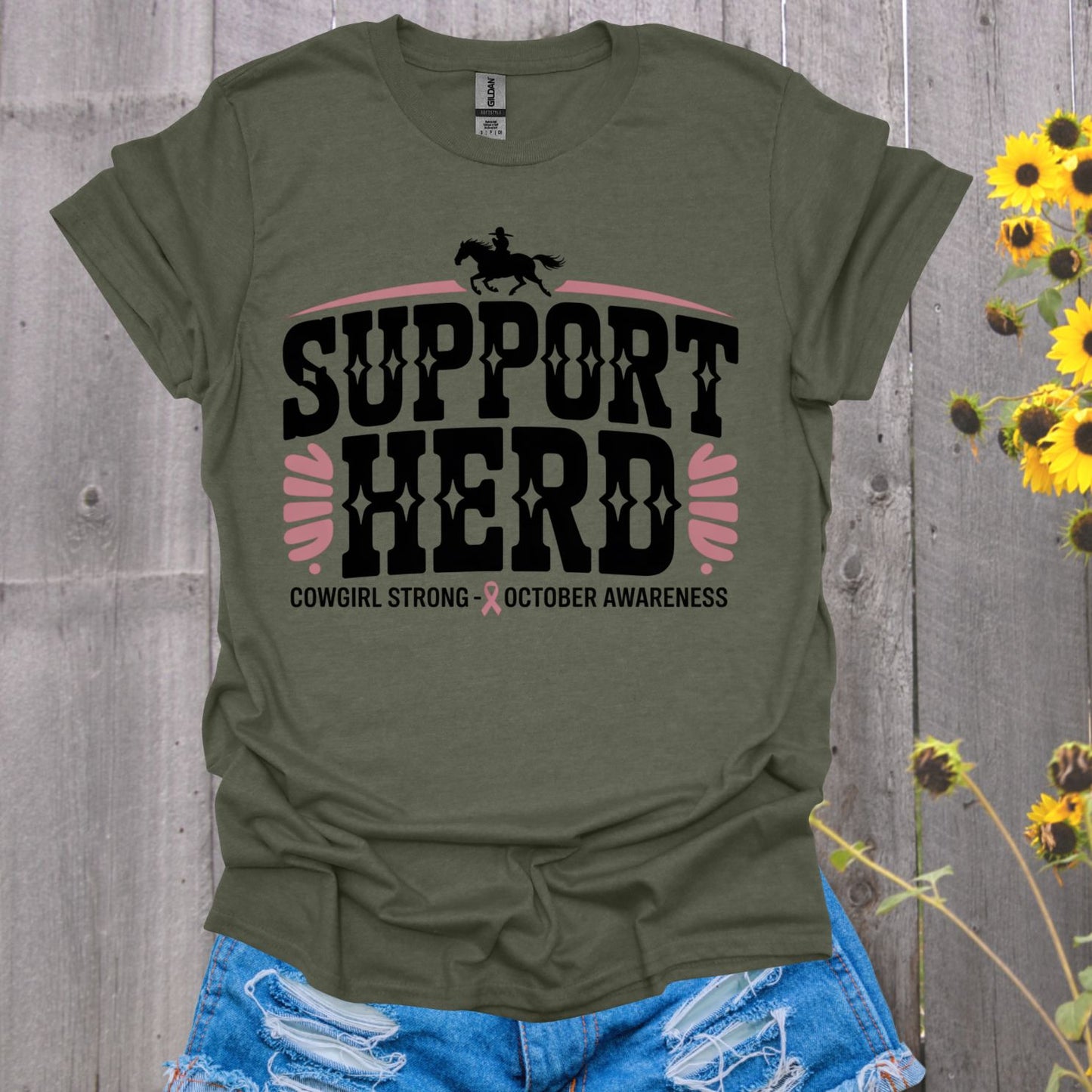 Cowgirl Support Herd Horse T-Shirt