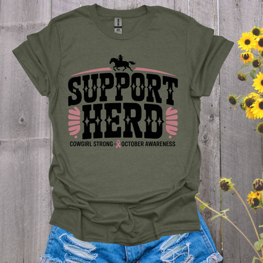 Cowgirl Support Herd Horse T-Shirt