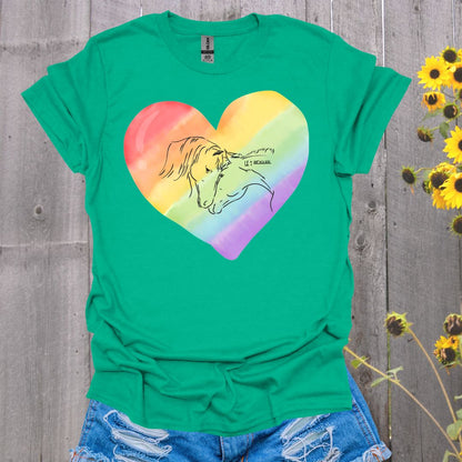 Mustangs Rainbow Heart T-Shirt