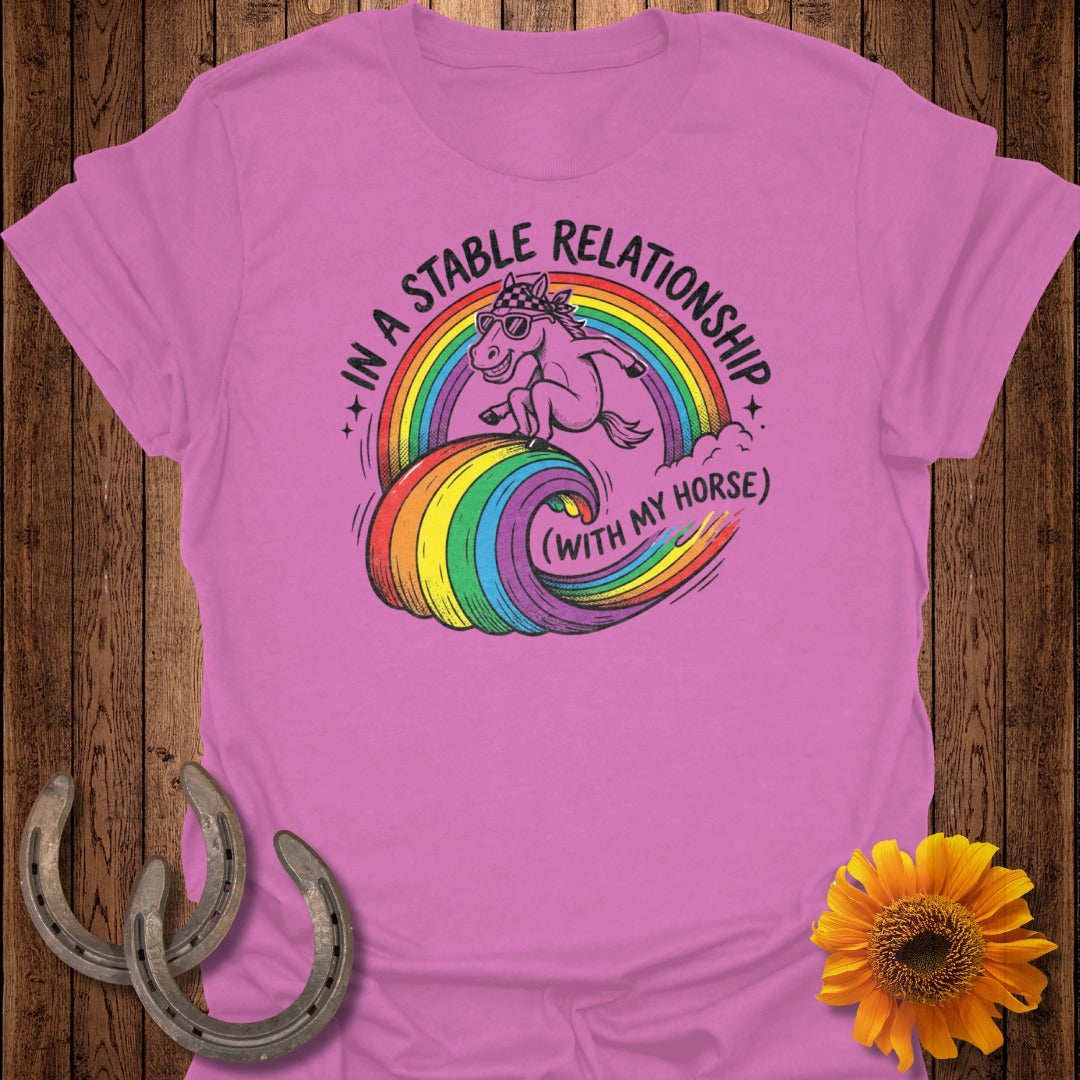 In a Stable Relationship with My Horse T-Shirt