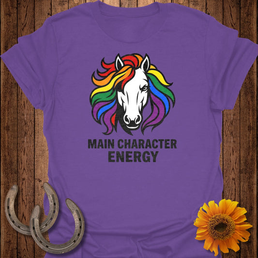 Main Character Energy Colorful Horse T-shirt