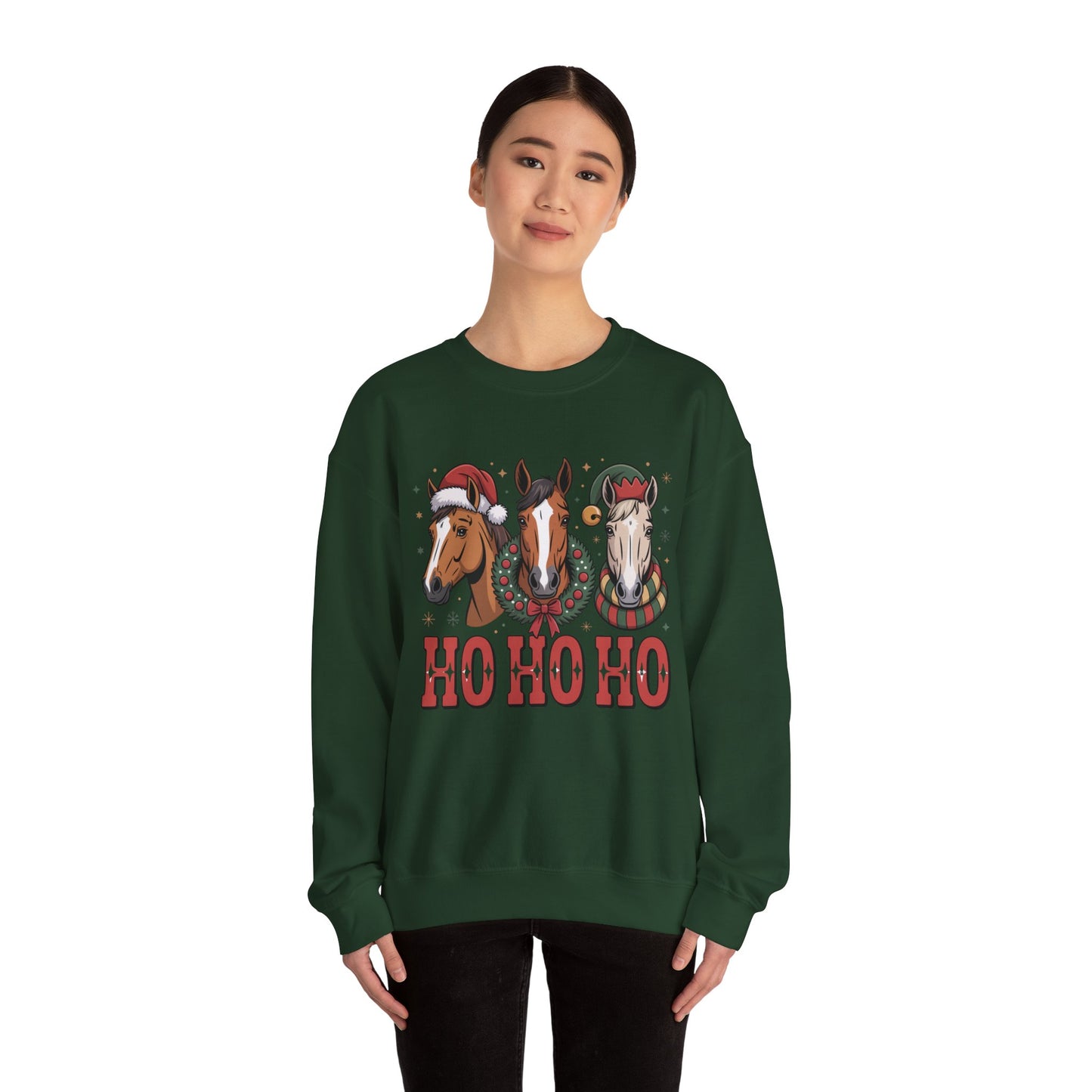 Ho Ho Ho Horse Crewneck Sweatshirt