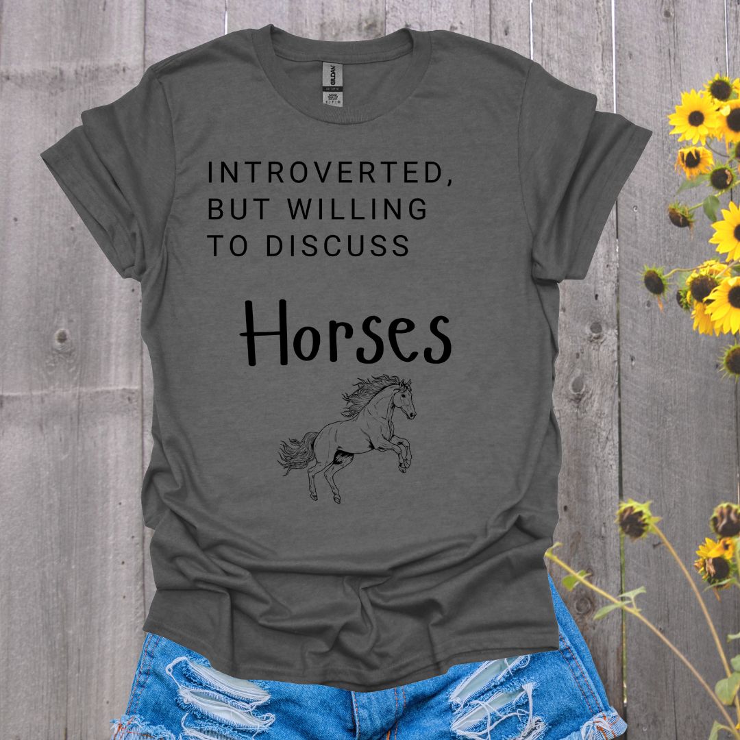 Introverted, but Willing to Discuss Horses Softstyle T-Shirt
