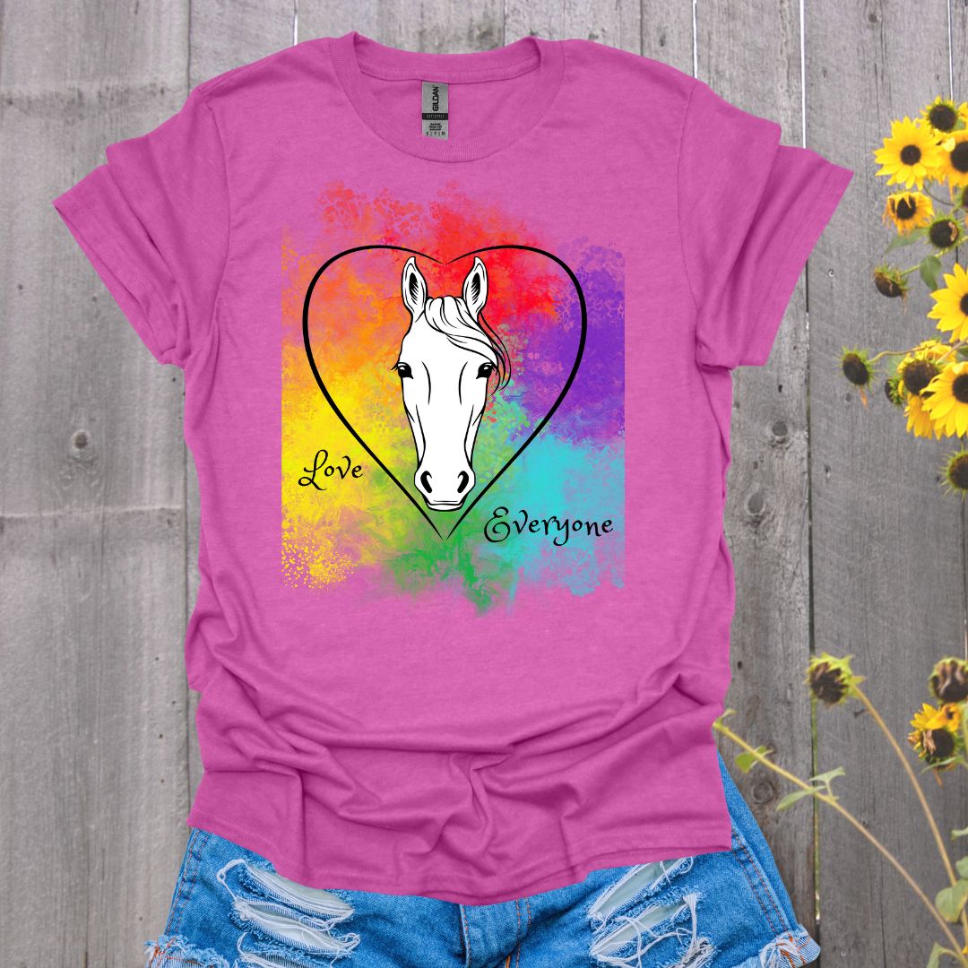 Love Everyone Horse Pride T-Shirt