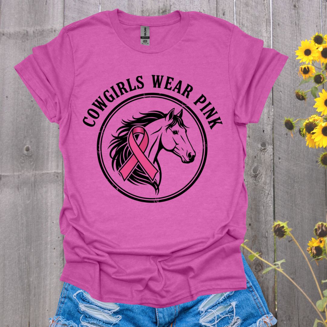 Cowgirls Wear Pink Horse T-Shirt
