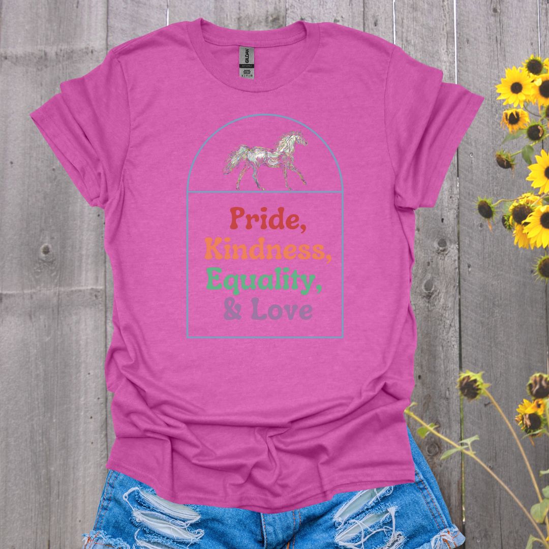 Pride Kindness Equality Love Horse T-Shirt