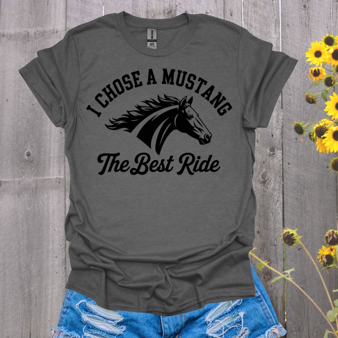 Best Ride Mustang Horse T-Shirt