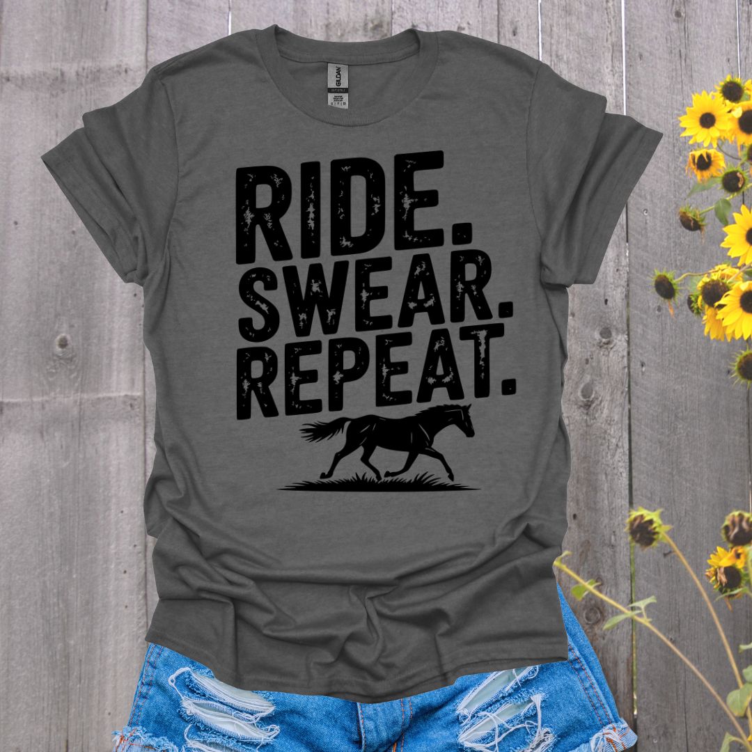 Ride Swear Repeat Horse T-Shirt