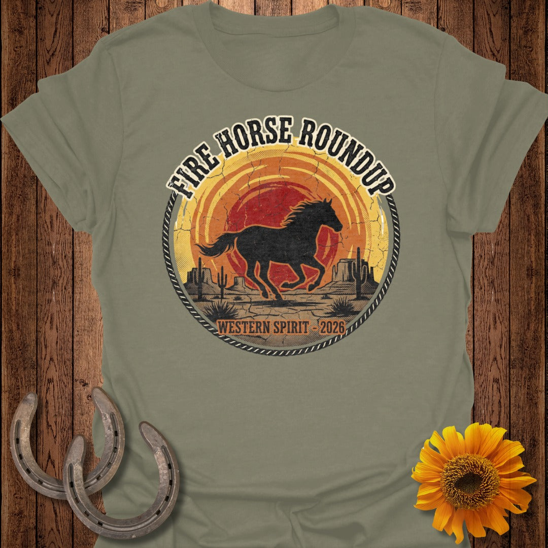 Fire Horse Roundup Western Spirit 2026 T-Shirt