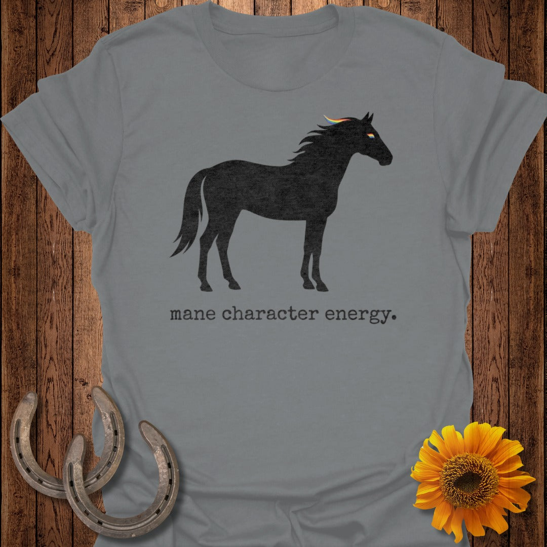 Mane Character Energy Horse Graphic T-shirt