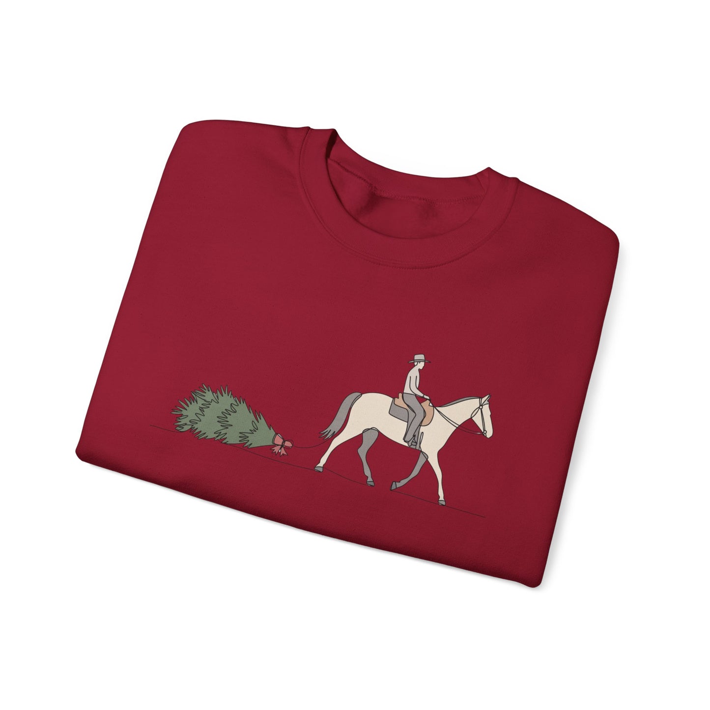 Horse and Tree Crewneck Sweatshirt