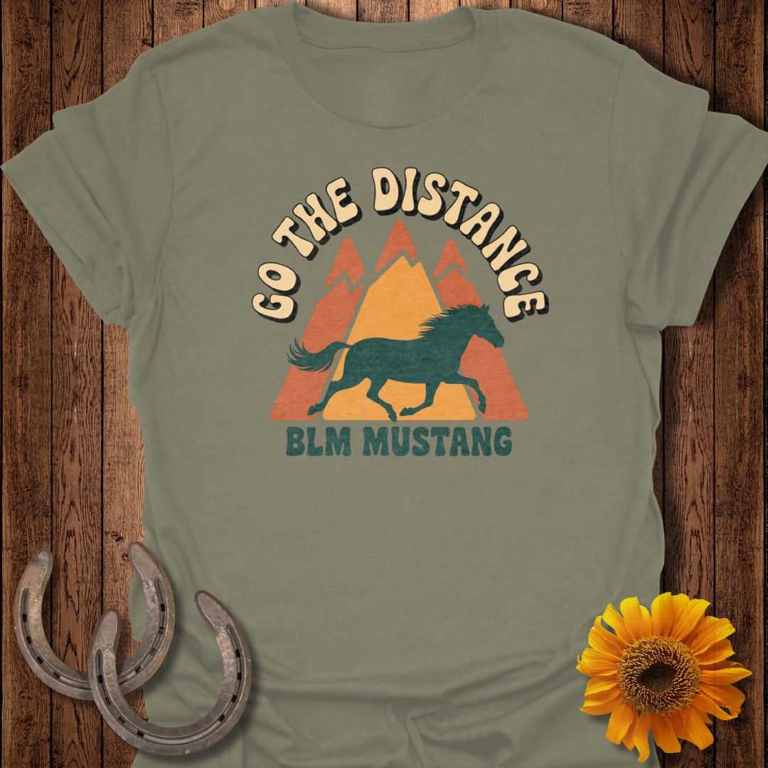Go the Distance BLM Mustang Graphic Tee Shirt