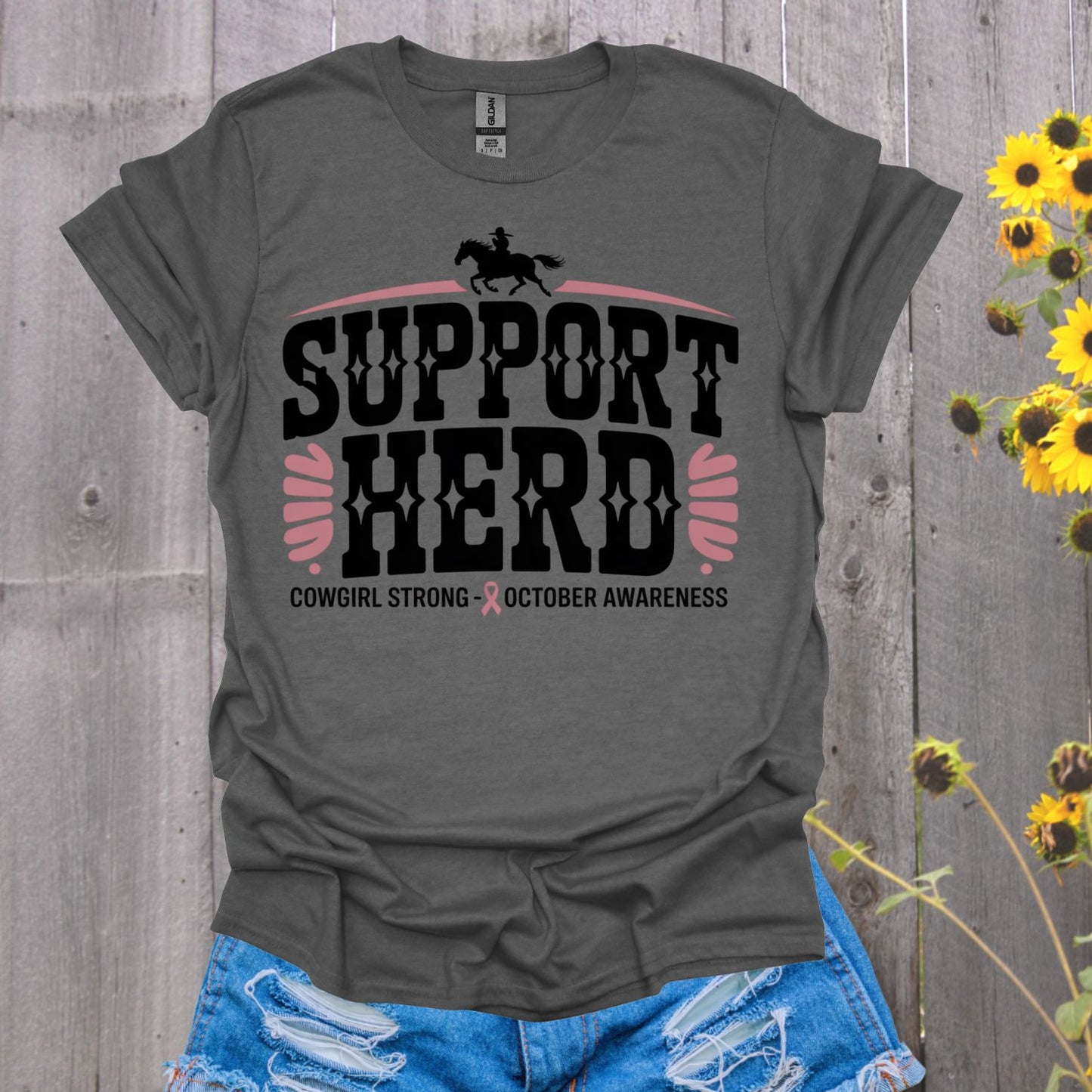 Cowgirl Support Herd Horse T-Shirt