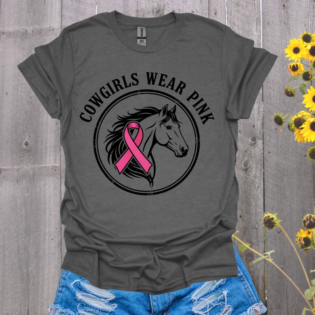 Cowgirls Wear Pink Horse T-Shirt