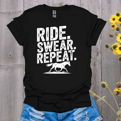 Ride Swear Repeat Horse T-Shirt