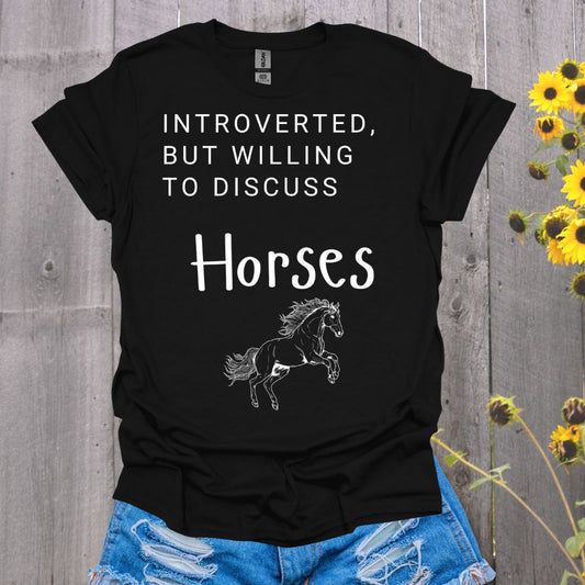 Introverted, but Willing to Discuss Horses Softstyle T-Shirt