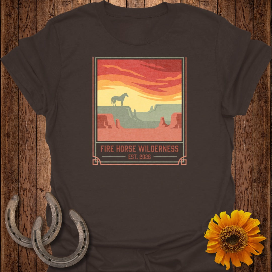 Fire Horse Wilderness Est 2026 Graphic T-Shirt