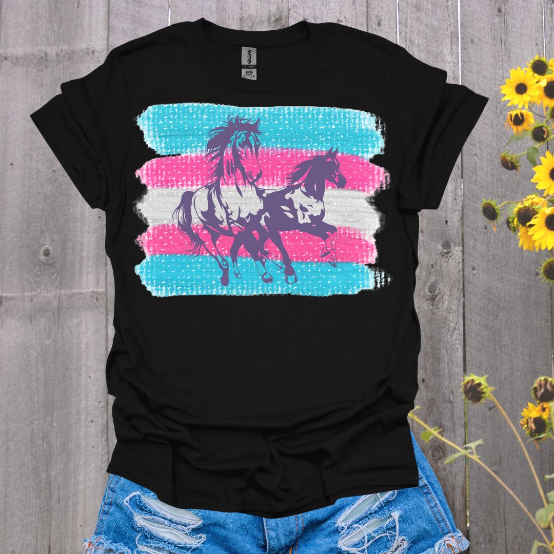 Trans Flag Horse T-Shirt