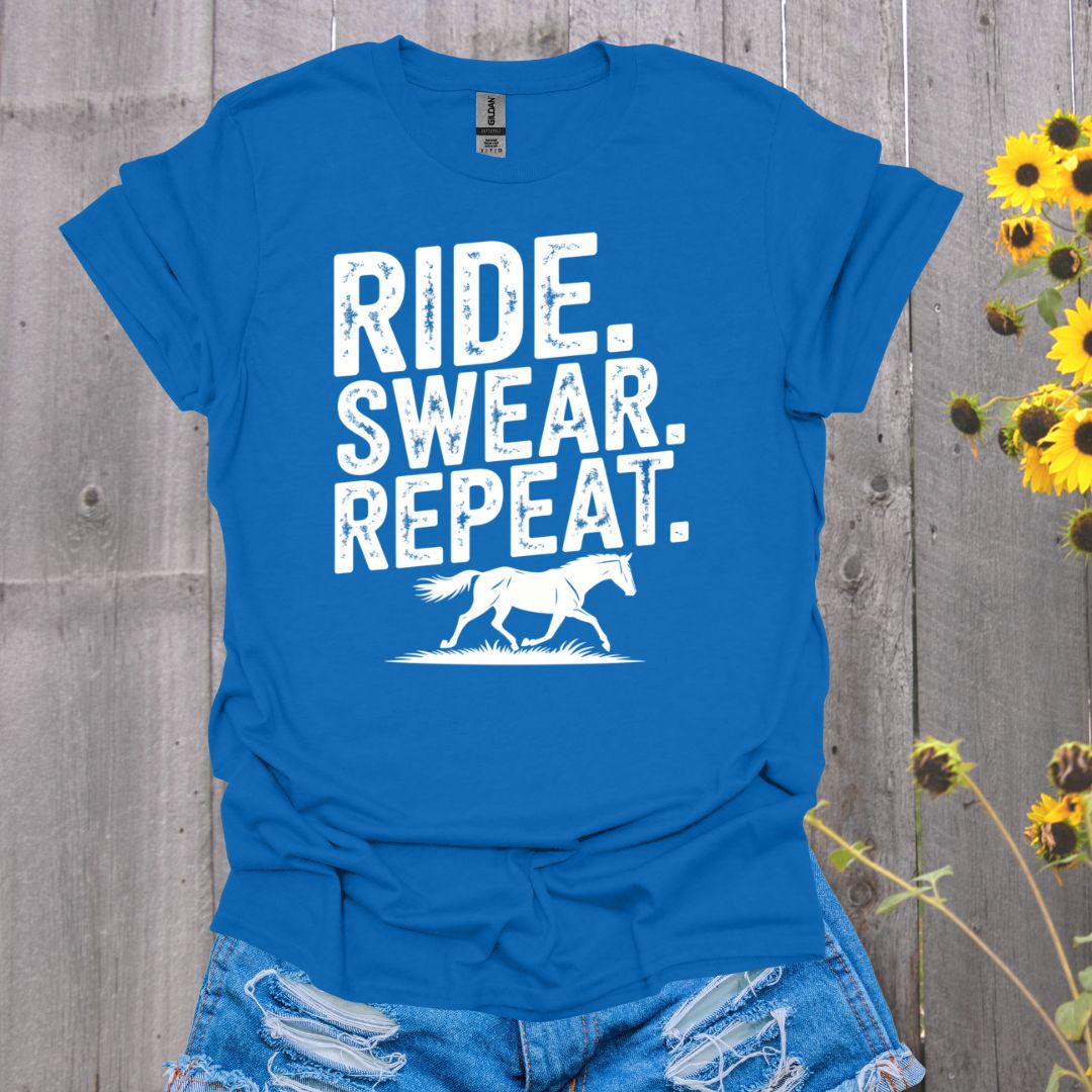 Ride Swear Repeat Horse T-Shirt