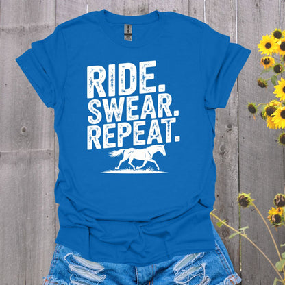 Ride Swear Repeat Horse T-Shirt