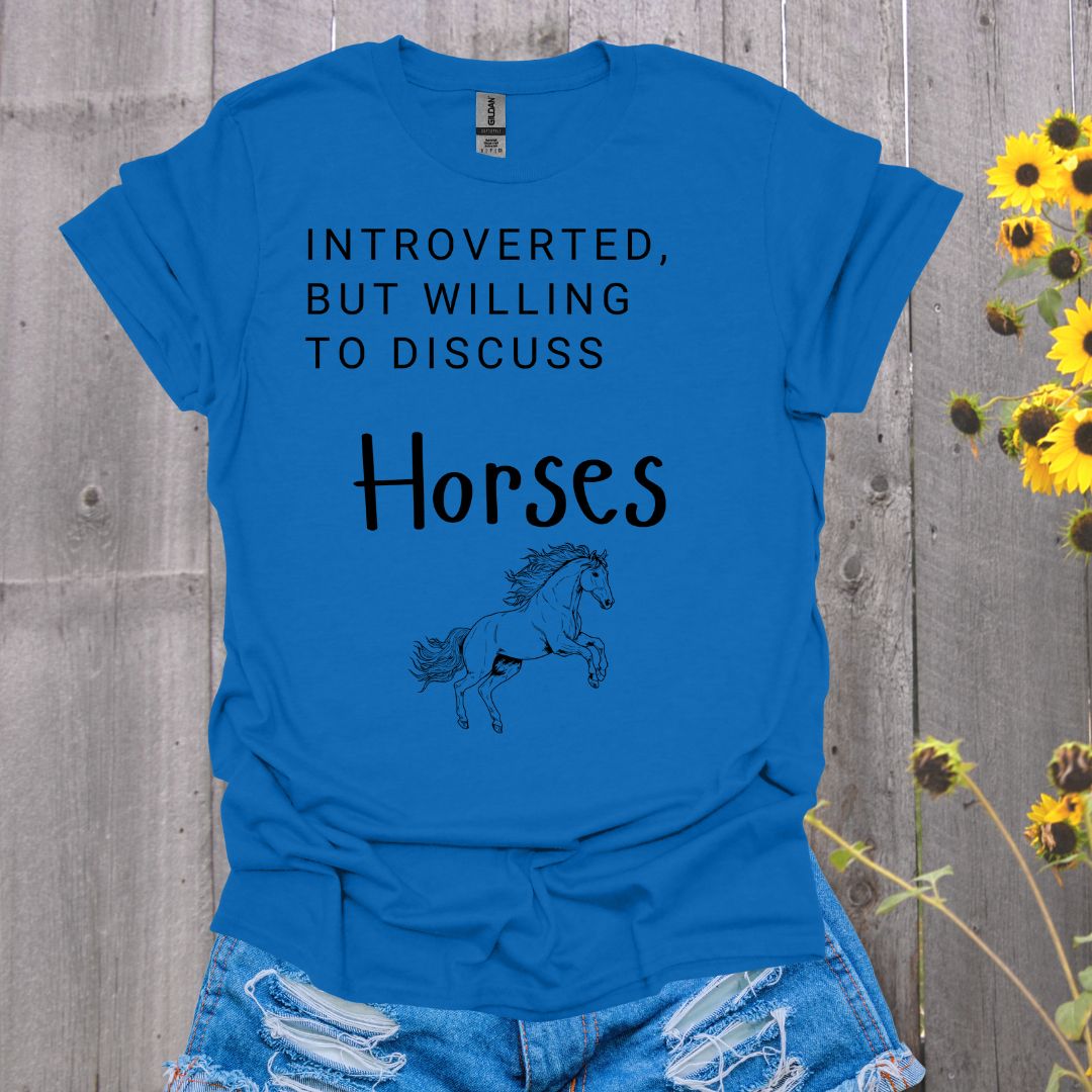 Introverted, but Willing to Discuss Horses Softstyle T-Shirt