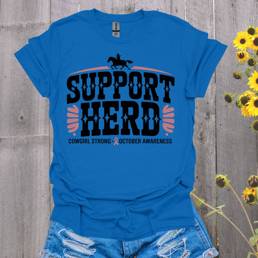 Cowgirl Support Herd Horse T-Shirt