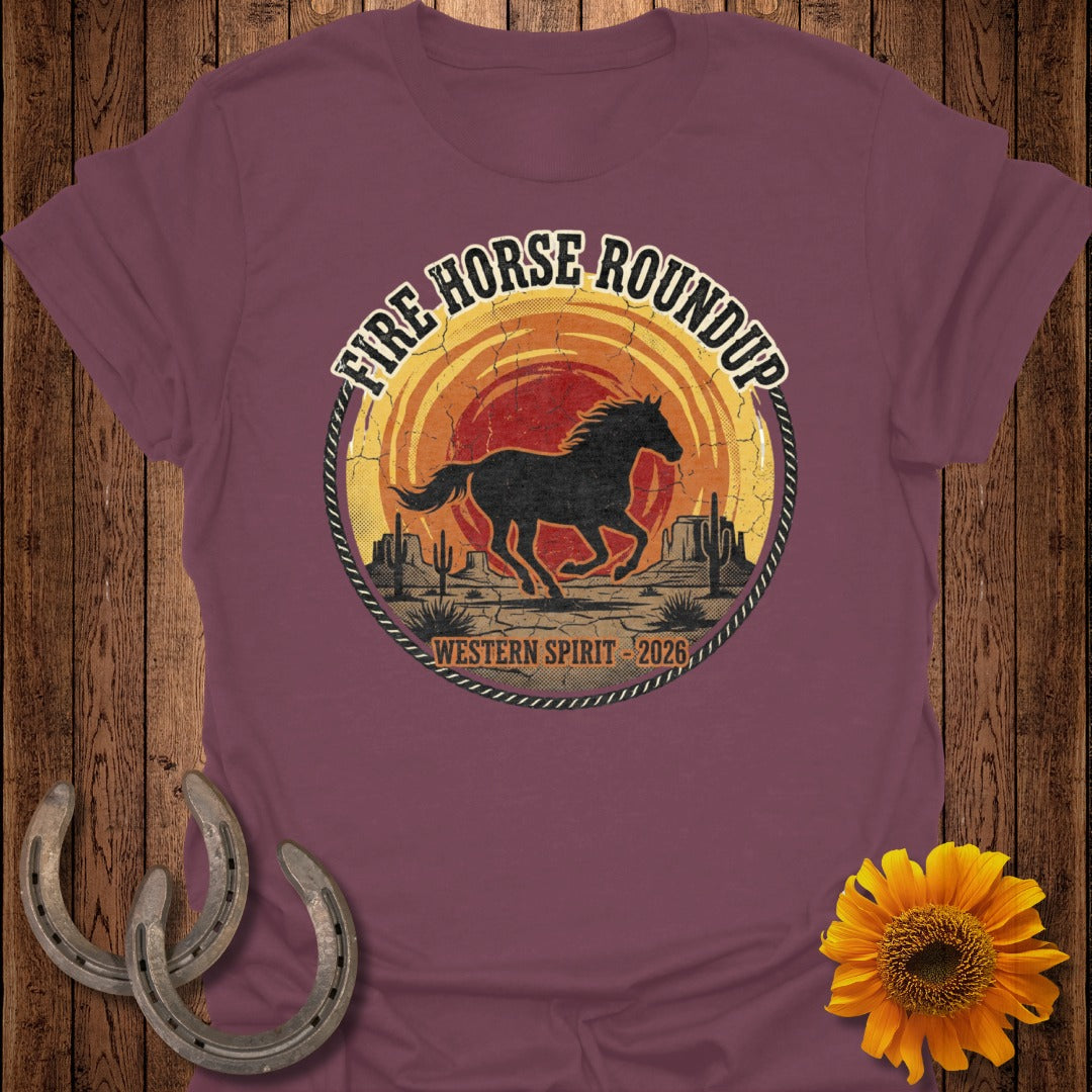 Fire Horse Roundup Western Spirit 2026 T-Shirt Product