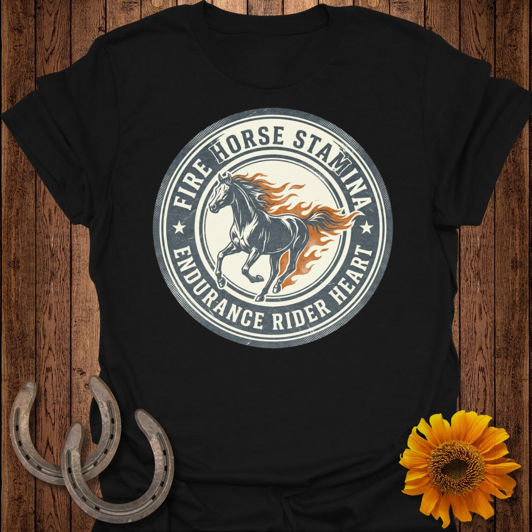 Fire Horse Stamina Endurance Rider Heart T-shirt