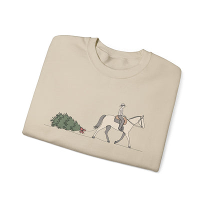 Horse and Tree Crewneck Sweatshirt